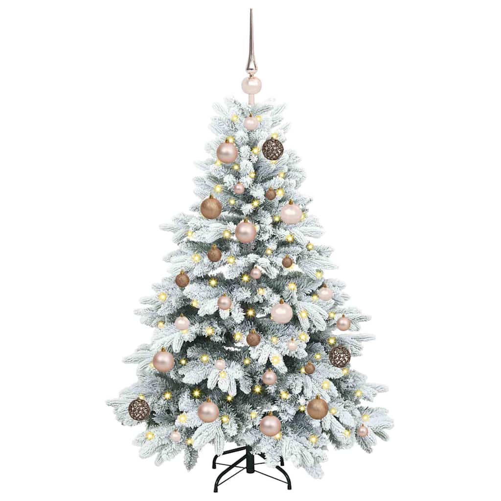Dirbtinė Kalėdų eglutė su 150 LED Balta 120 cm PE ir PVC