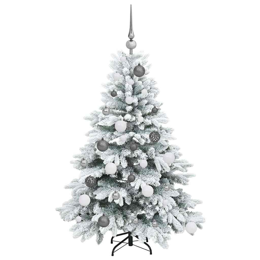Mākslīgā Ziemassvētku eglīte ar 150 LED balta 120 cm PE un PVC