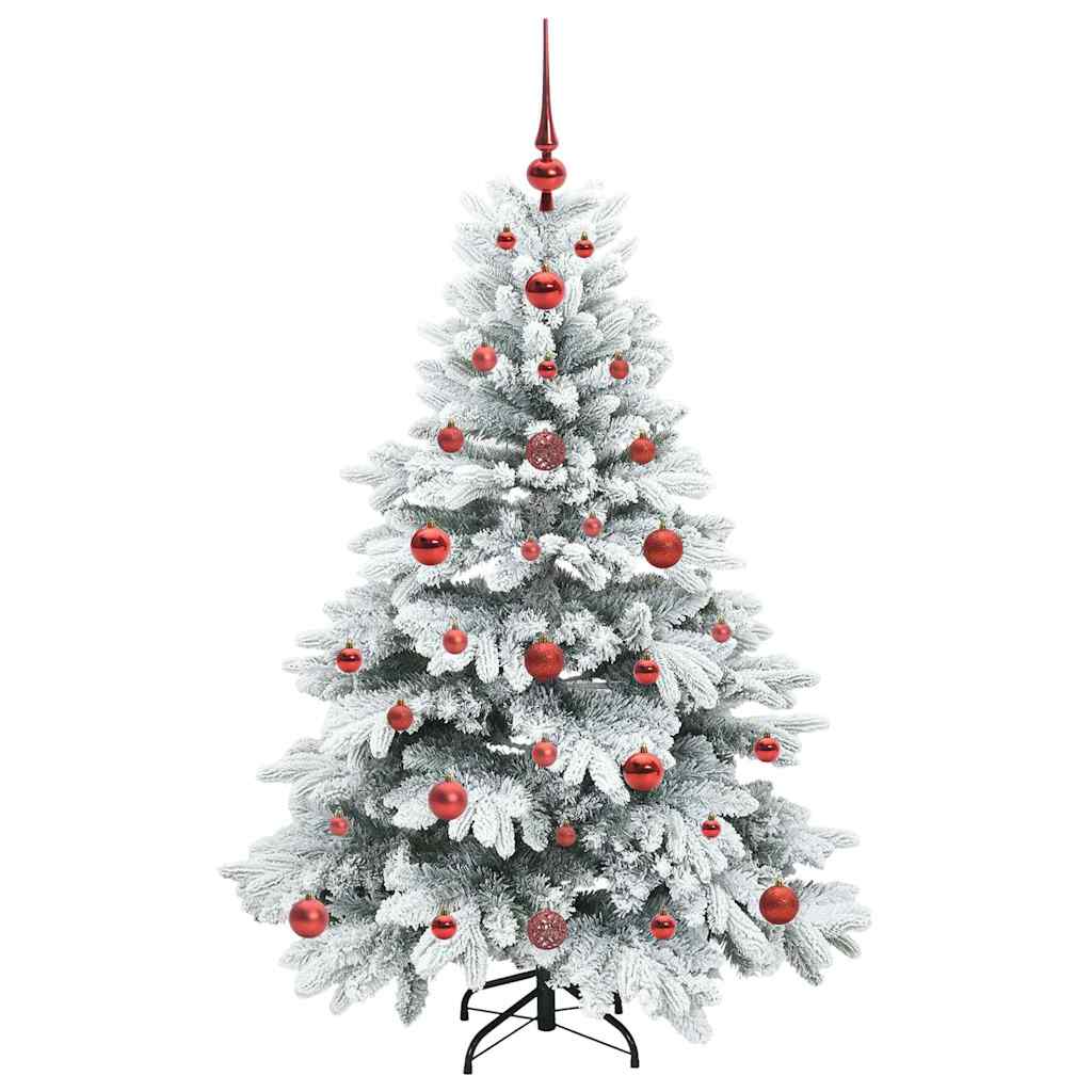 Mākslīgā Ziemassvētku eglīte ar 150 LED balta 120 cm PE un PVC