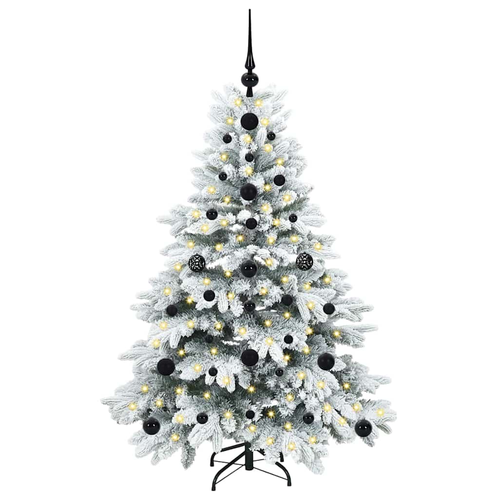 Dirbtinė Kalėdų eglutė su 150 LED Balta 120 cm PE ir PVC