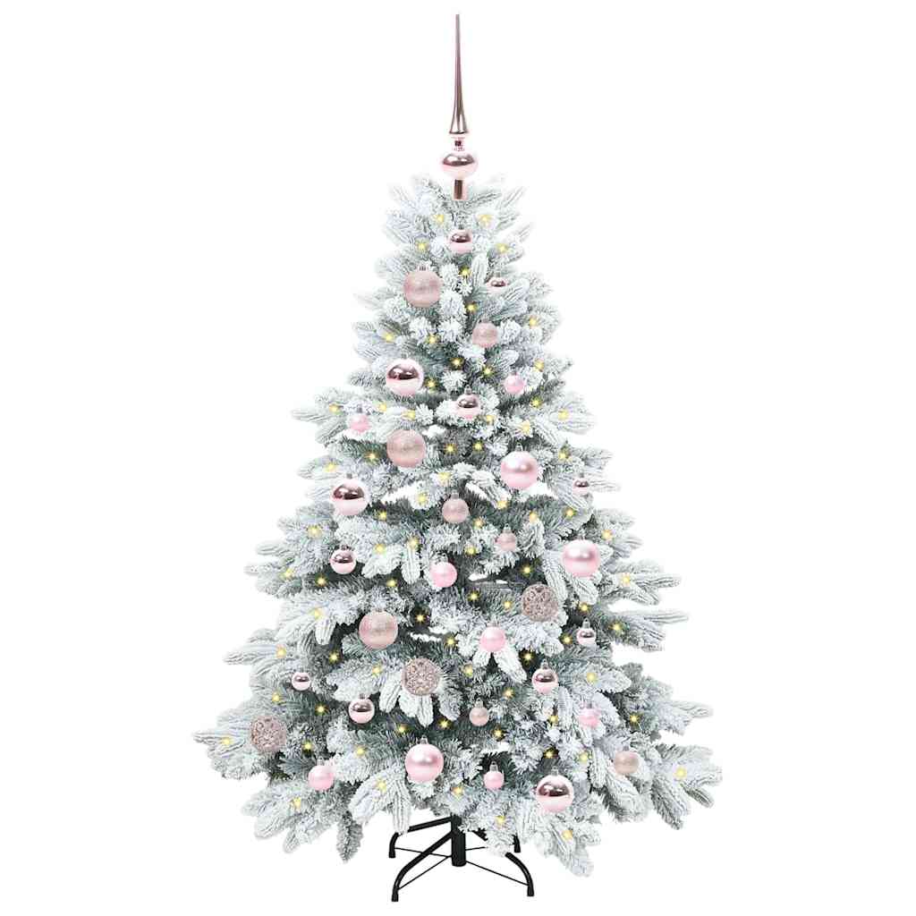 Dirbtinė Kalėdų eglutė su 150 LED Balta 120 cm PE ir PVC
