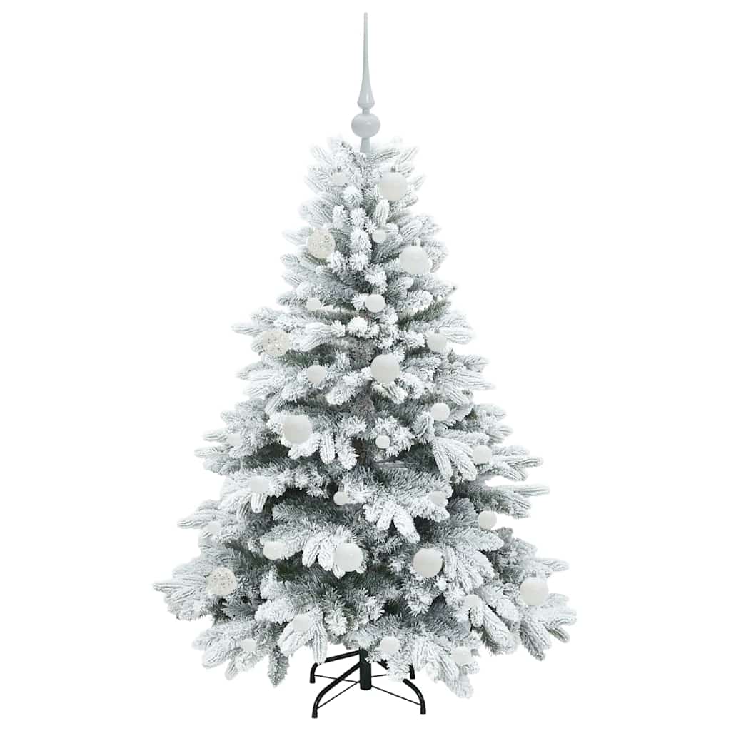Dirbtinė Kalėdų eglutė su 150 LED Balta 120 cm PE ir PVC