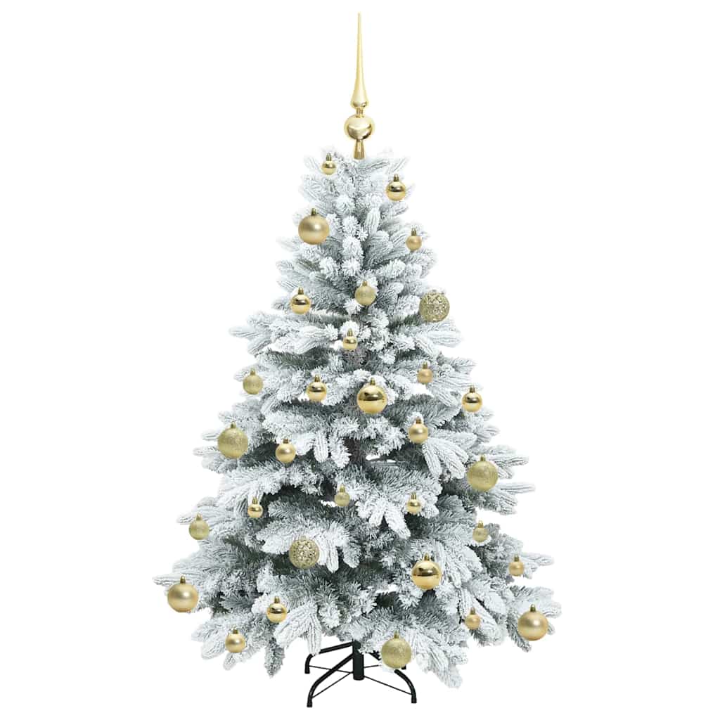 Mākslīgā Ziemassvētku eglīte ar 150 LED balta 120 cm PE un PVC