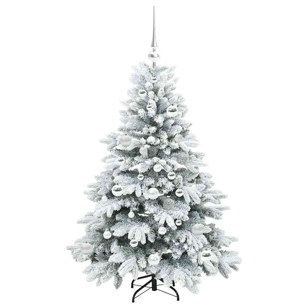 Dirbtinė Kalėdų eglutė su 150 LED Balta 120 cm PE ir PVC