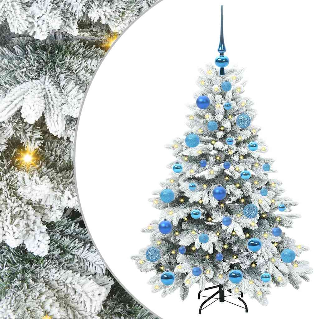 Dirbtinė Kalėdų eglutė su 150 LED Balta 120 cm PE ir PVC