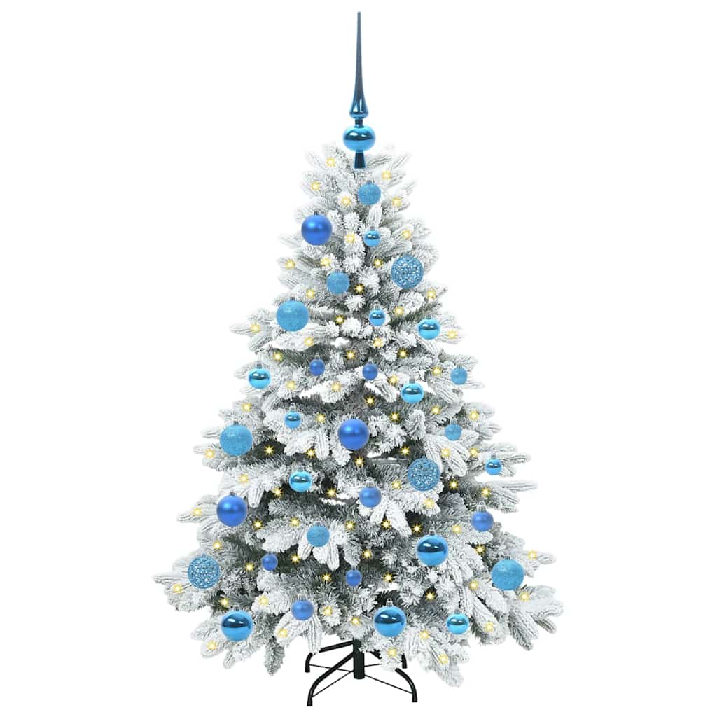 Dirbtinė Kalėdų eglutė su 150 LED Balta 120 cm PE ir PVC