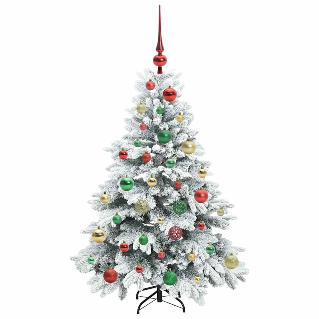 Mākslīgā Ziemassvētku eglīte ar 150 LED balta 120 cm PE un PVC