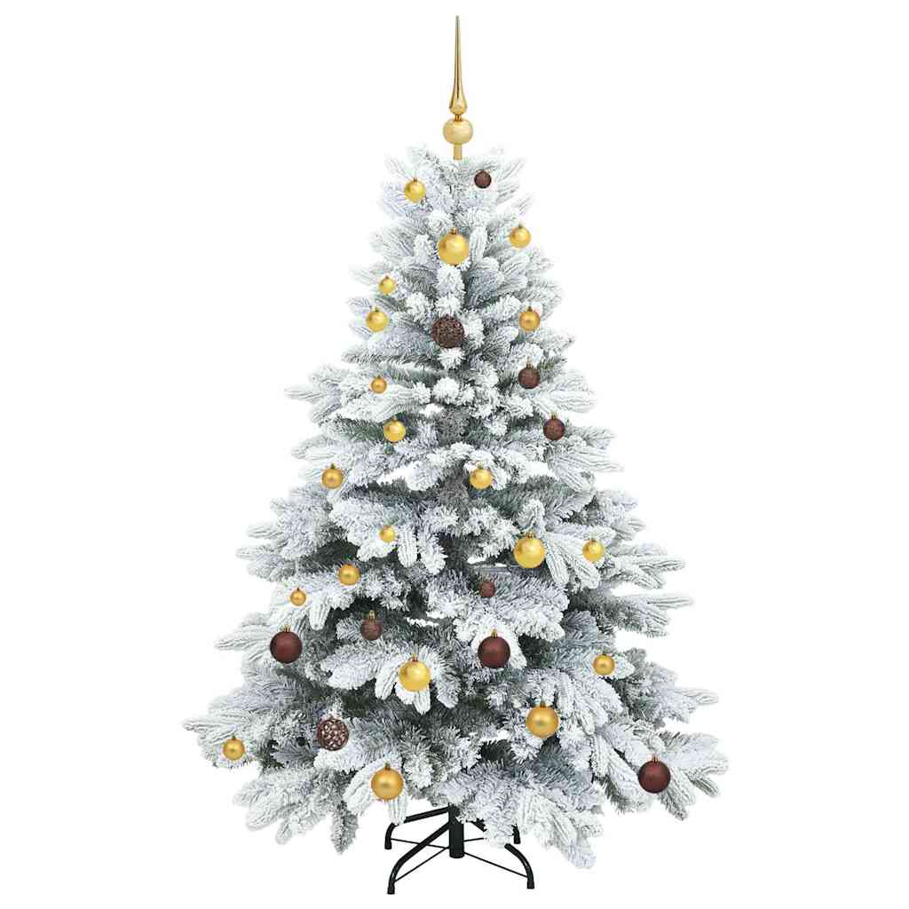 Mākslīgā Ziemassvētku eglīte ar 150 LED balta 150 cm PE un PVC