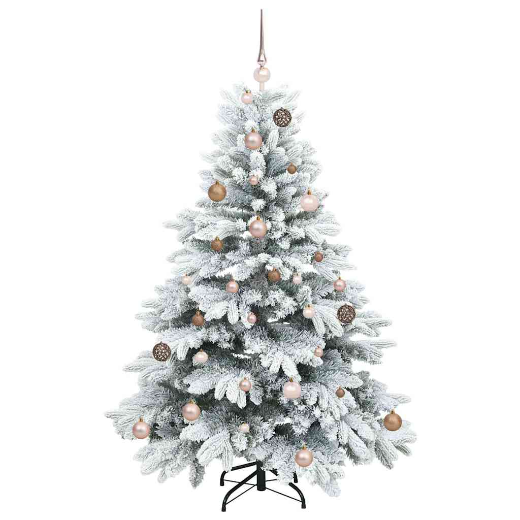 Dirbtinė Kalėdų eglutė su 150 LED Balta 150 cm PE ir PVC