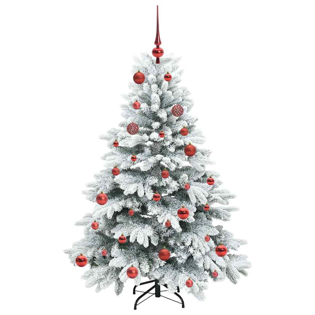 Dirbtinė Kalėdų eglutė su 150 LED Balta 150 cm PE ir PVC