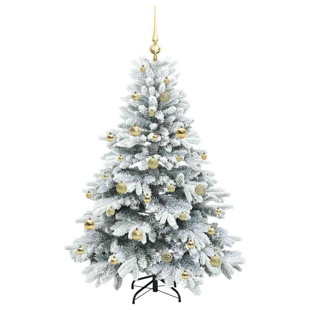 Dirbtinė Kalėdų eglutė su 150 LED Balta 150 cm PE ir PVC