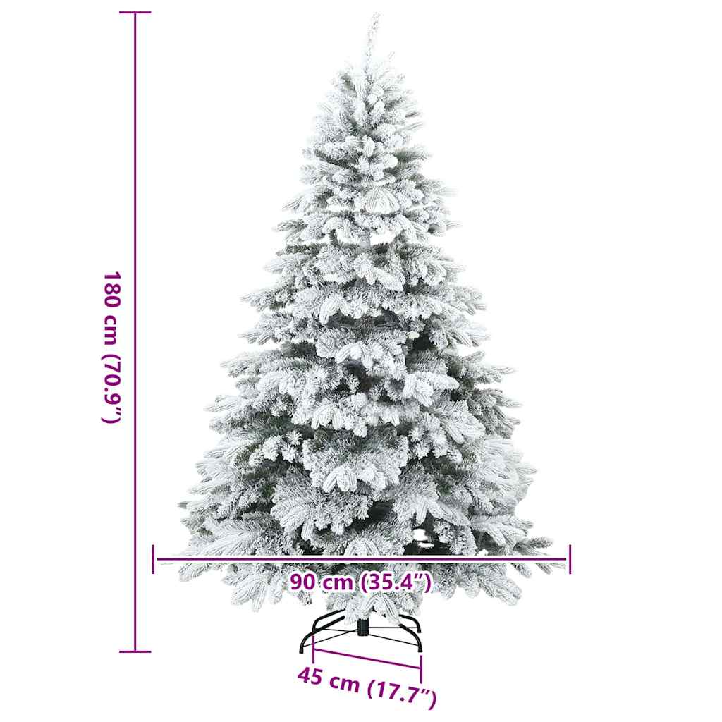 Dirbtinė Kalėdų eglutė su 300 LED Balta 180 cm PE ir PVC
