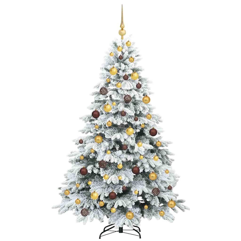 Dirbtinė Kalėdų eglutė su 300 LED Balta 180 cm PE ir PVC
