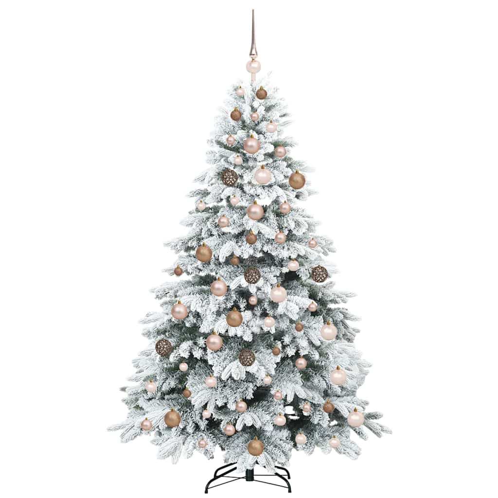 Dirbtinė Kalėdų eglutė su 300 LED Balta 180 cm PE ir PVC