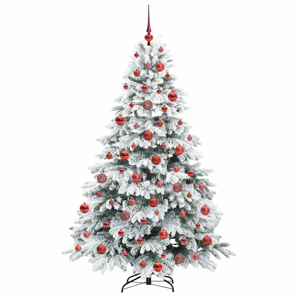 Dirbtinė Kalėdų eglutė su 300 LED Balta 180 cm PE ir PVC
