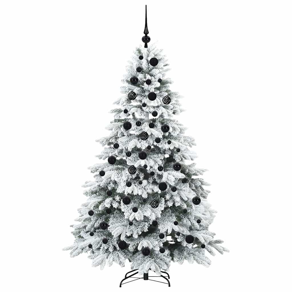 Dirbtinė Kalėdų eglutė su 300 LED Balta 180 cm PE ir PVC