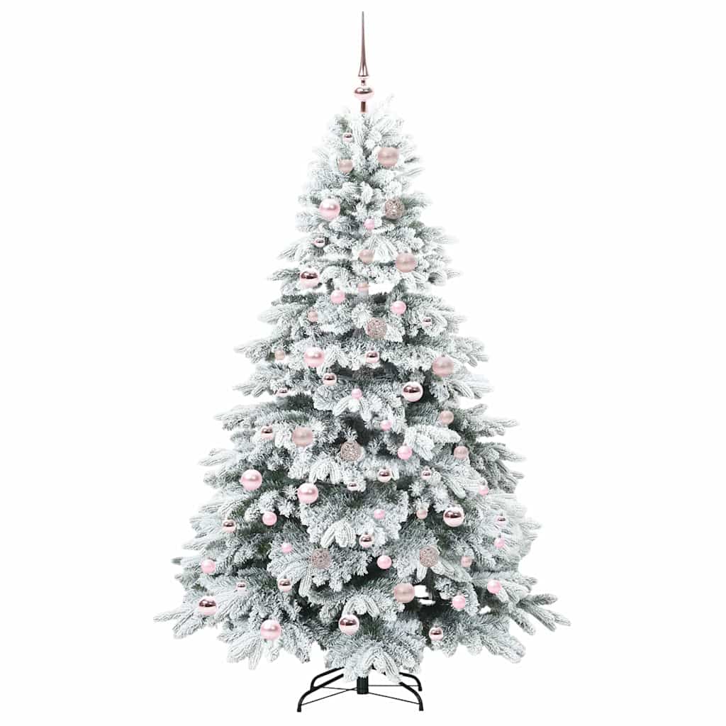 Dirbtinė Kalėdų eglutė su 300 LED Balta 180 cm PE ir PVC