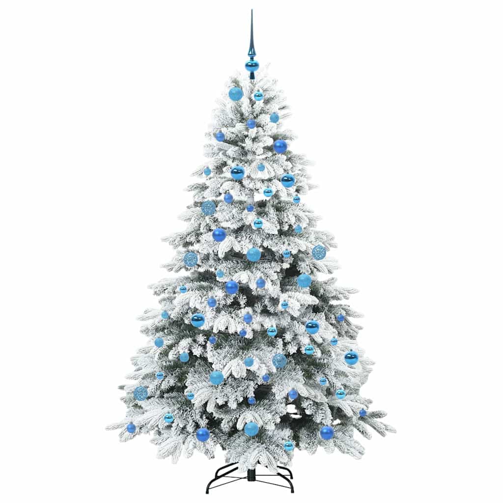 Mākslīgā Ziemassvētku eglīte ar 300 LED, balta, 180 cm, PE un PVC