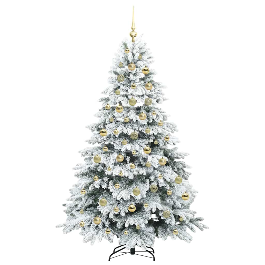 Dirbtinė Kalėdų eglutė su 300 LED Balta 210 cm PE ir PVC