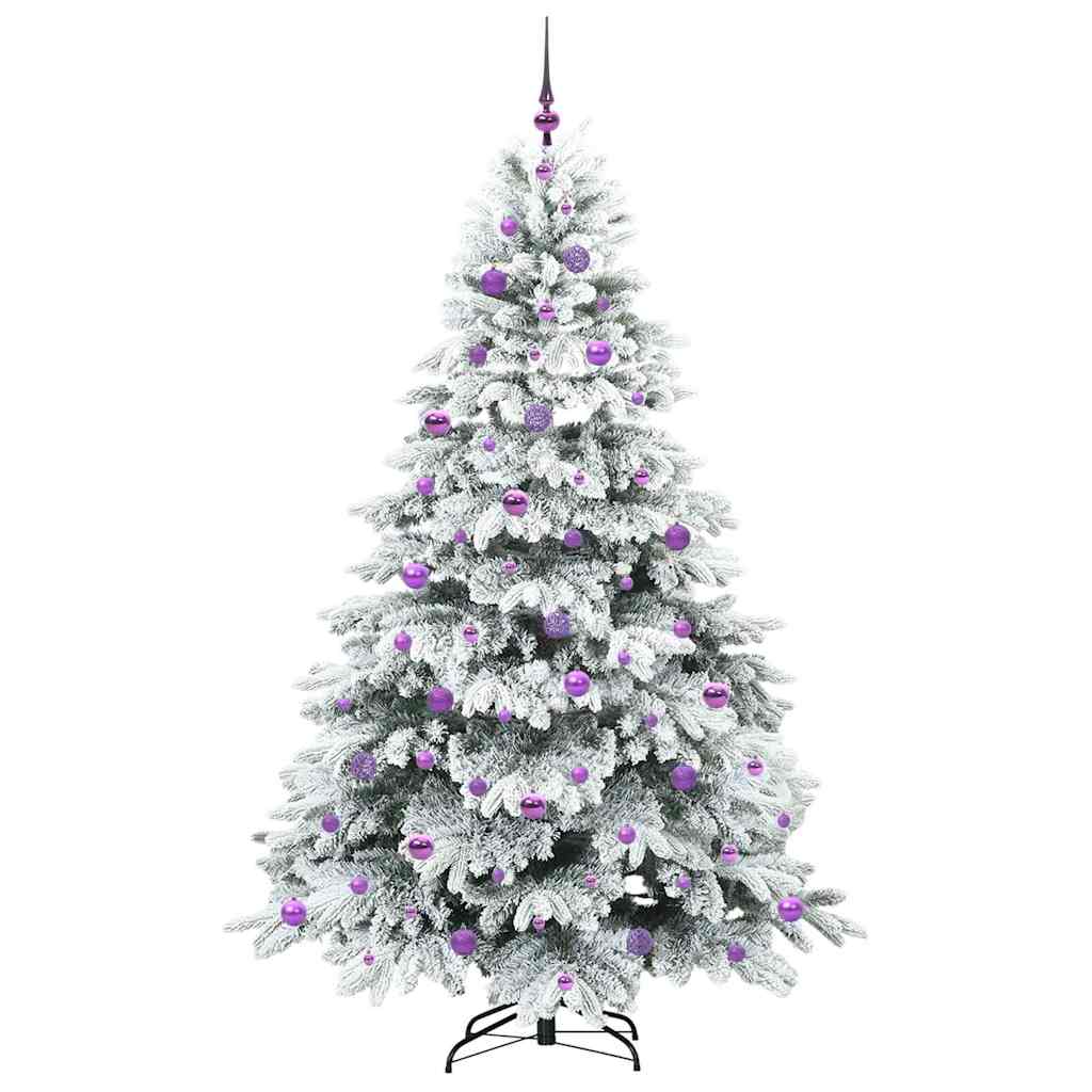 Dirbtinė Kalėdų eglutė su 300 LED Balta 210 cm PE ir PVC