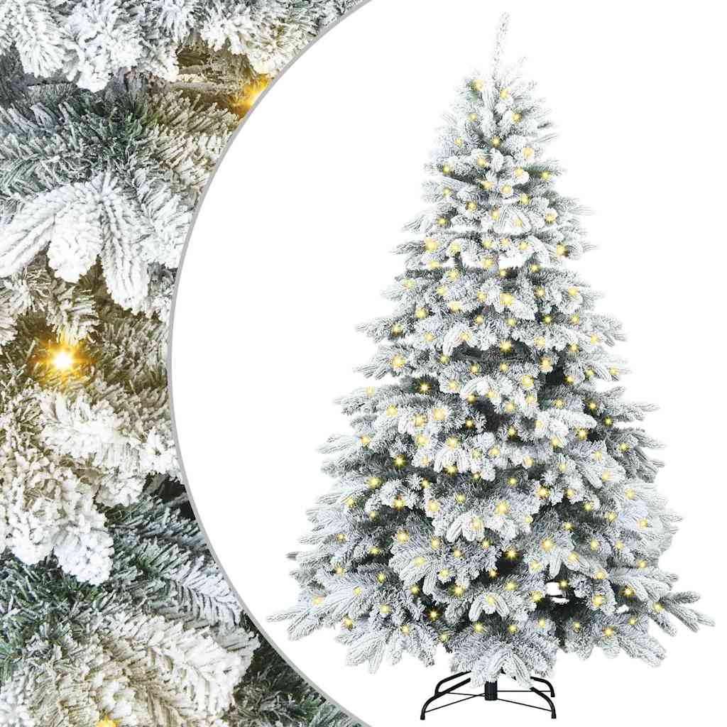 Dirbtinė Kalėdų eglutė su 300 LED Balta 240 cm PE ir PVC