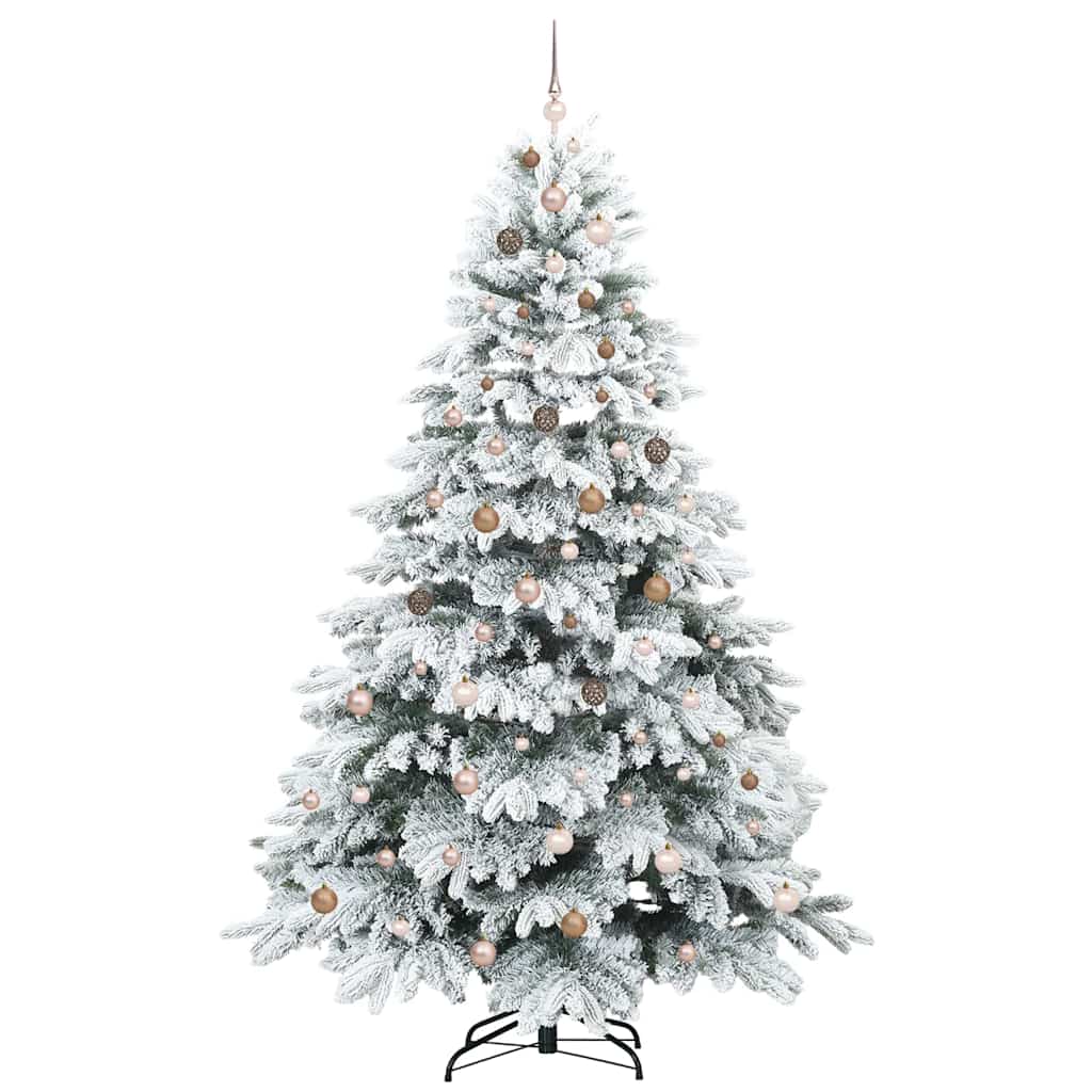 Dirbtinė Kalėdų eglutė su 300 LED Balta 240 cm PE ir PVC