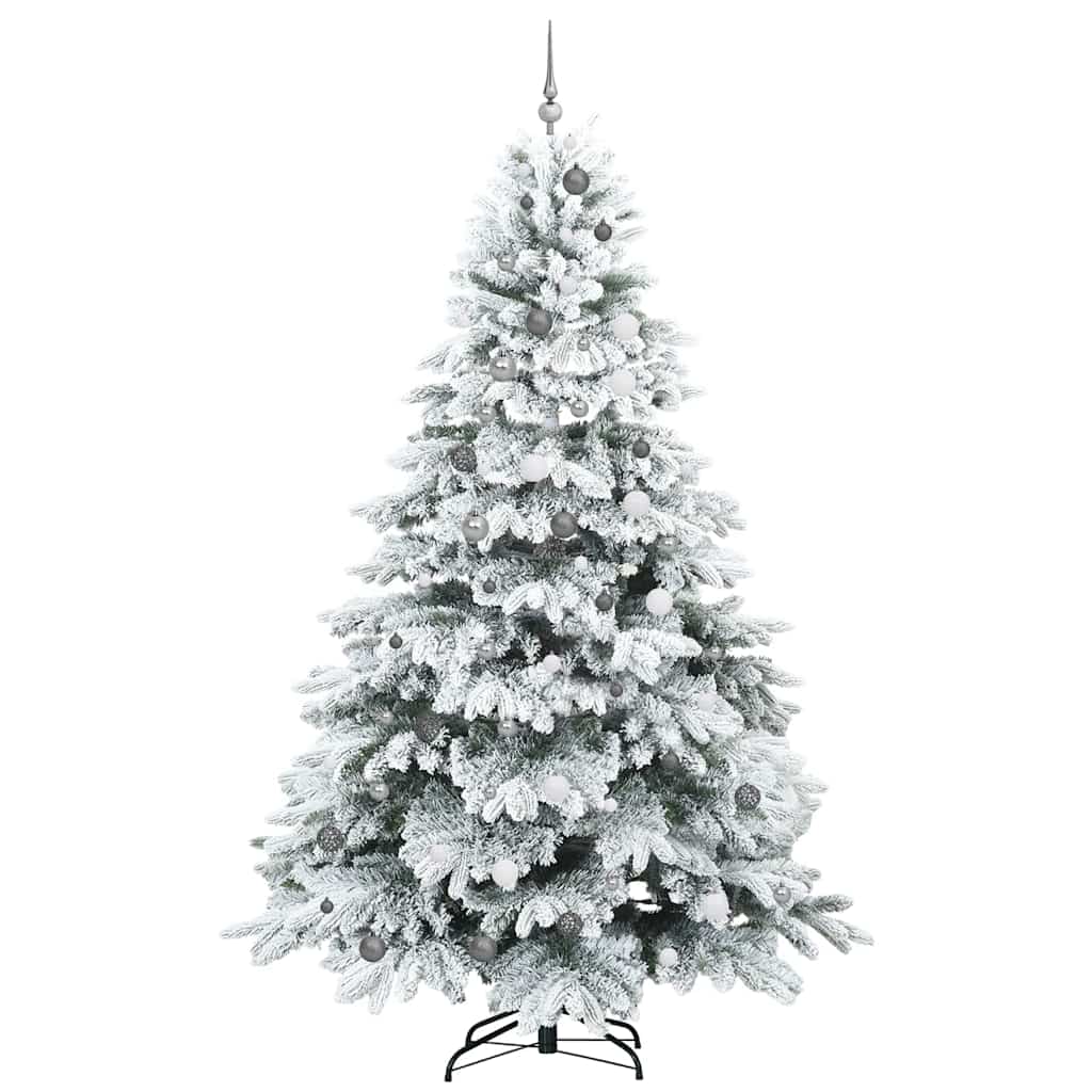 Dirbtinė Kalėdų eglutė su 300 LED Balta 240 cm PE ir PVC