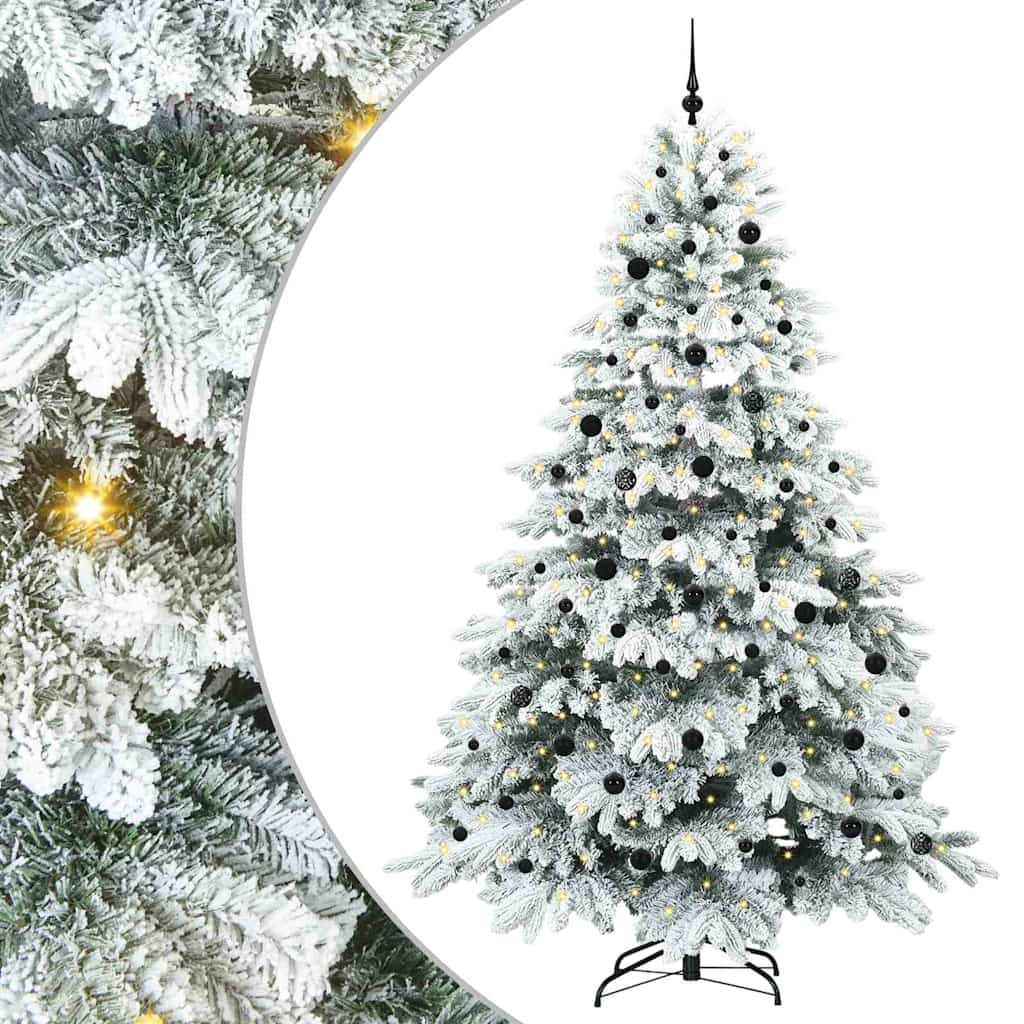 Dirbtinė Kalėdų eglutė su 300 LED Balta 240 cm PE ir PVC