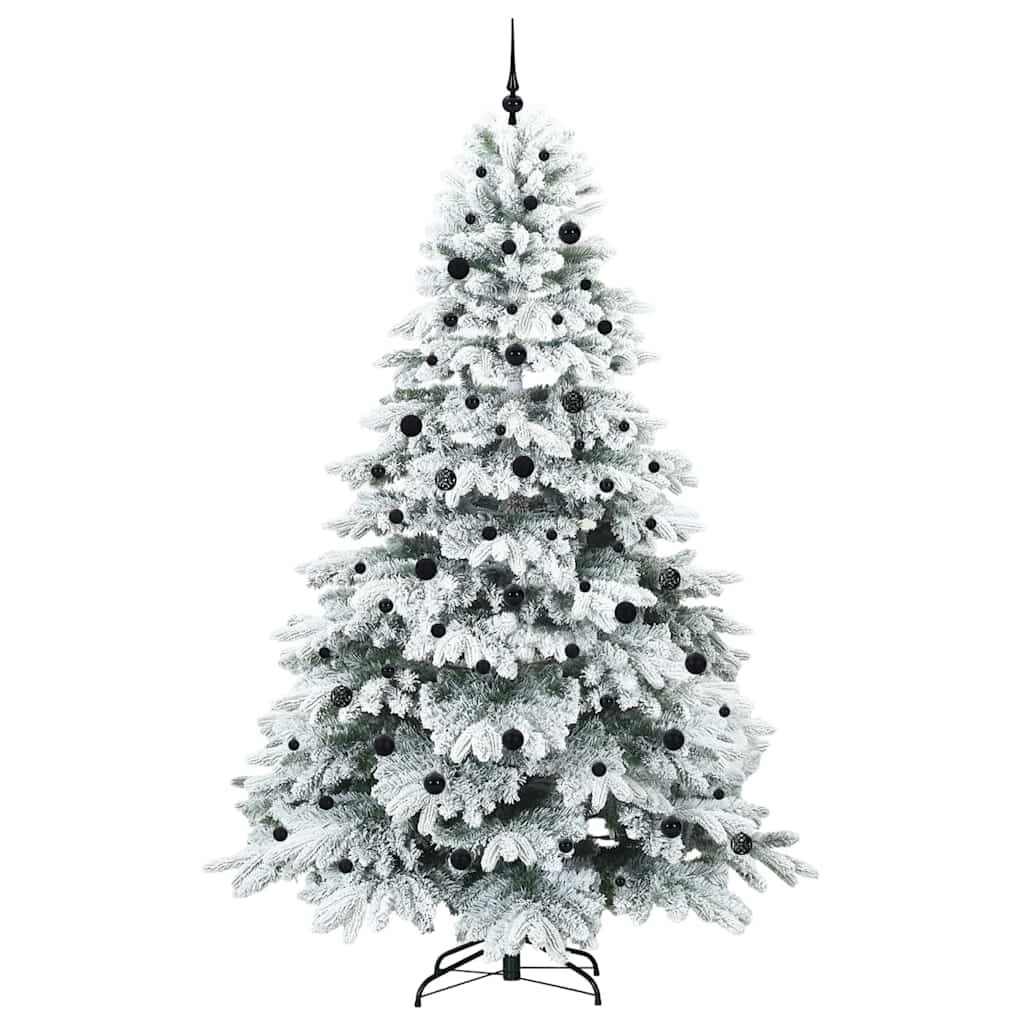 Dirbtinė Kalėdų eglutė su 300 LED Balta 240 cm PE ir PVC