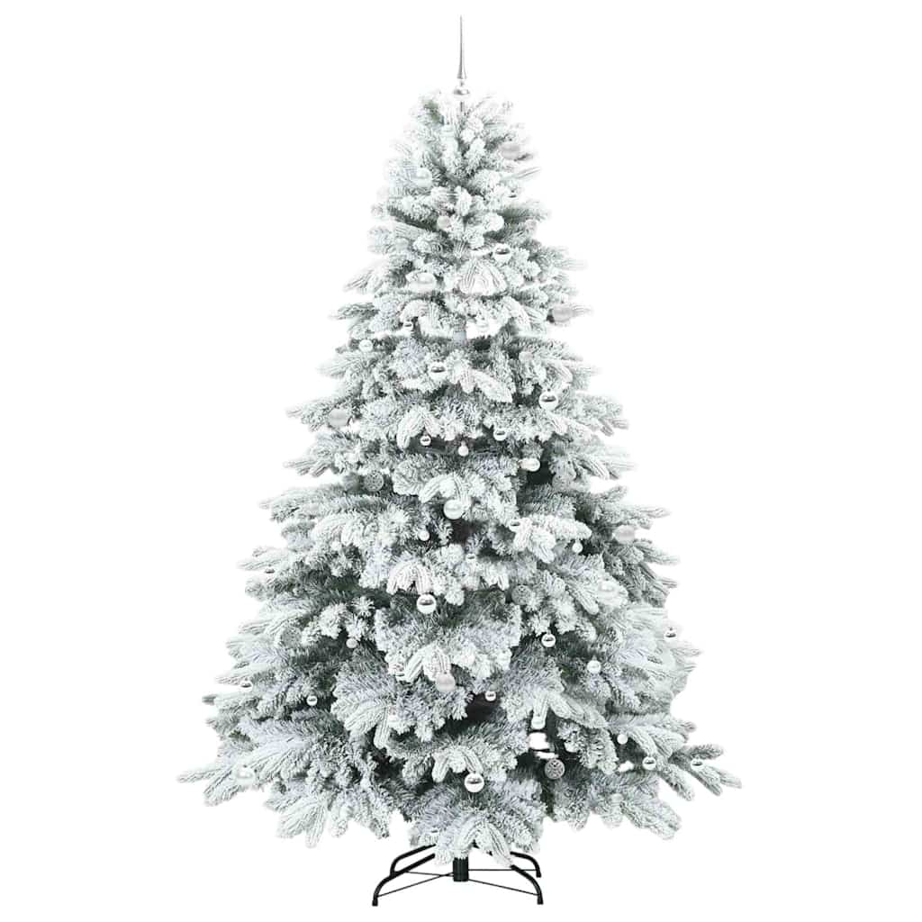 Dirbtinė Kalėdų eglutė su 300 LED Balta 240 cm PE ir PVC