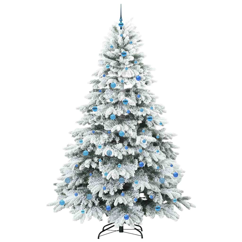 Dirbtinė Kalėdų eglutė su 300 LED Balta 240 cm PE ir PVC