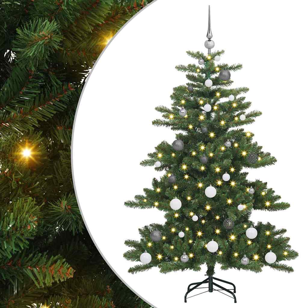 Dirbtinė Sulankstoma Kalėdų Eglutė su 150 LED Žalia 150 cm PVC