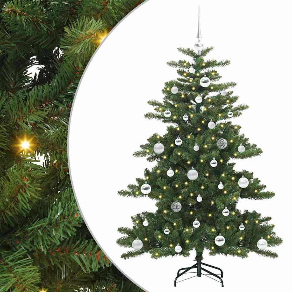 Artificial Foldable Christmas Tree with 150 LED Green 150 cm PVC