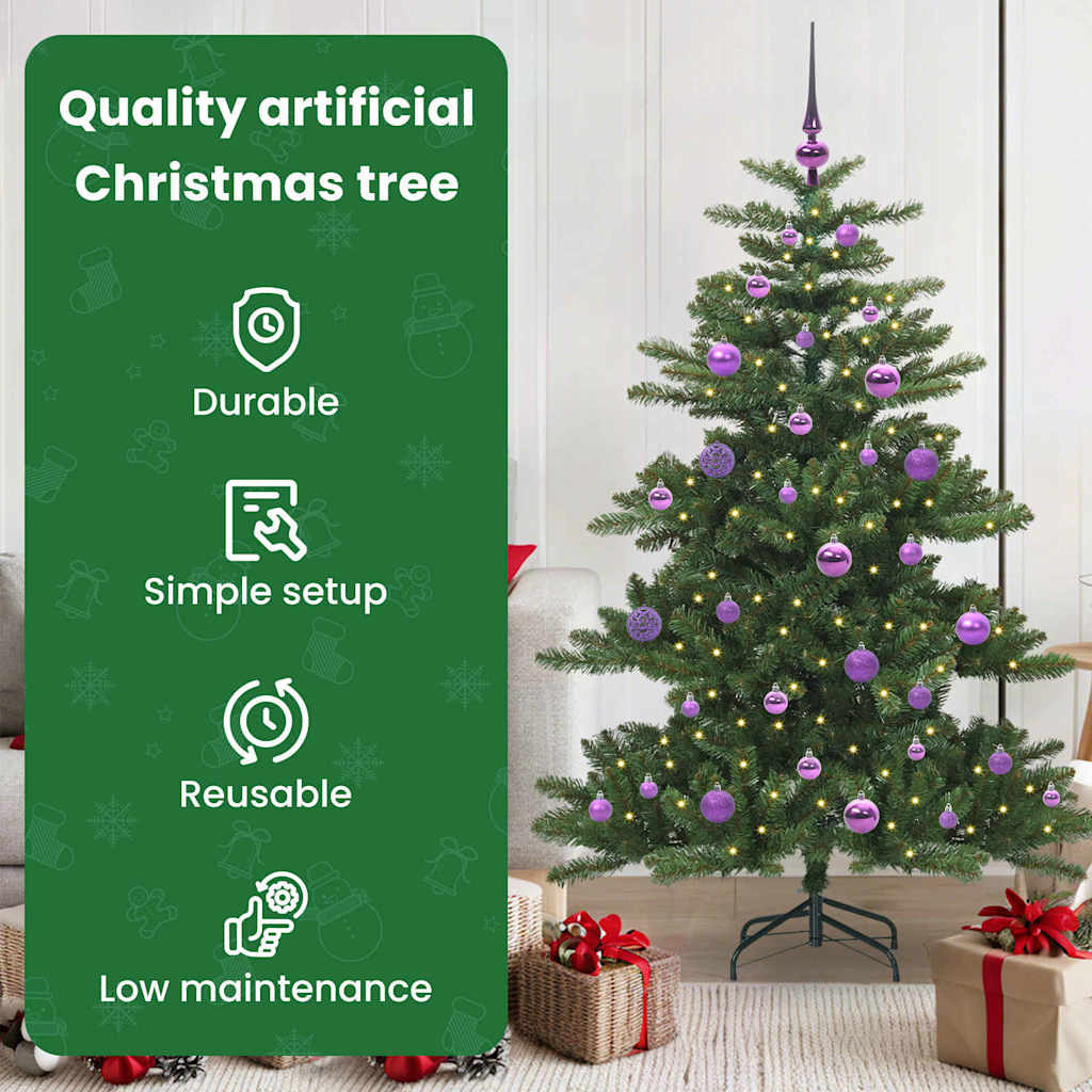 Dirbtinė Sulankstoma Kalėdų Eglutė VALE CRYSTAL, su 150 LED 150 cm.