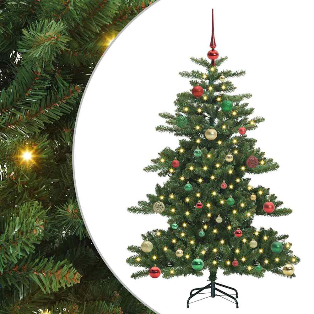 Artificial Foldable Christmas Tree with 150 LED Green 150 cm PVC