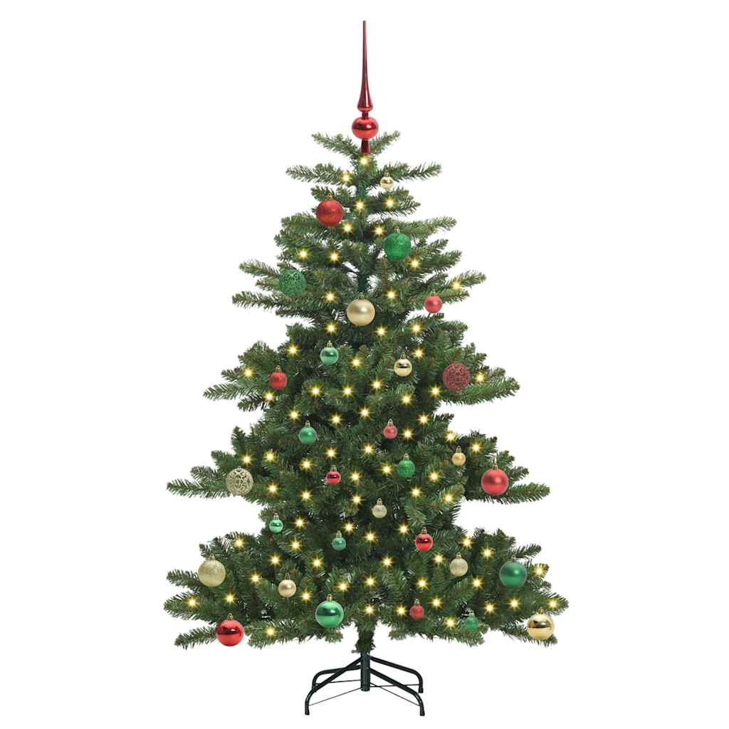 Dirbtinė Sulankstoma Kalėdų Eglutė su 150 LED Žalia 150 cm PVC