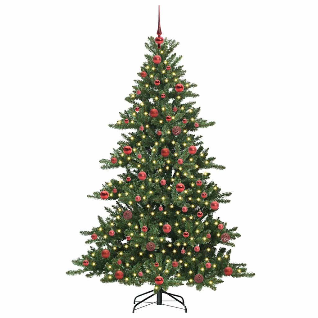 Dirbtinė Sulankstoma Kalėdų Eglutė su 300 LED Žalia 180 cm PVC