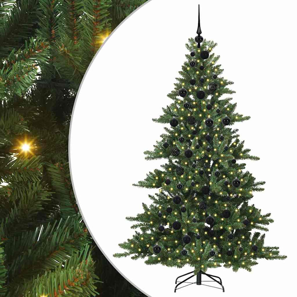 Artificial Foldable Christmas Tree Green 180 cm PVC and Steel