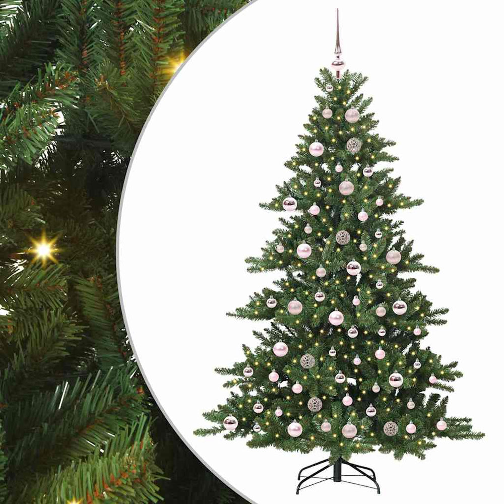 Artificial Foldable Christmas Tree Green 180 cm PVC and Steel