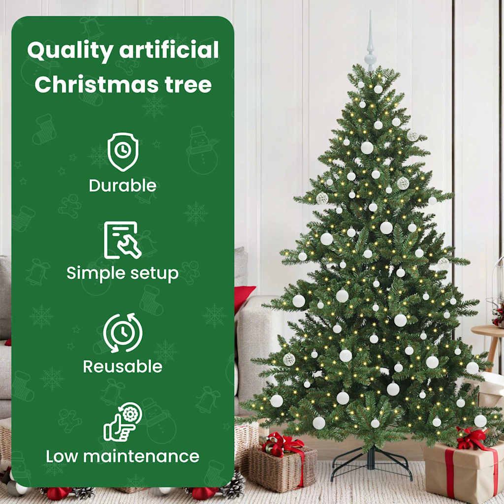 Dirbtinė Sulankstoma Kalėdų Eglutė su 300 LED Žalia 180 cm PVC