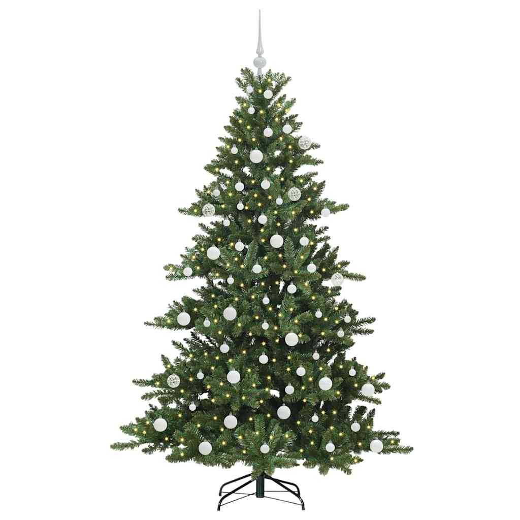 Dirbtinė Sulankstoma Kalėdų Eglutė su 300 LED Žalia 180 cm PVC