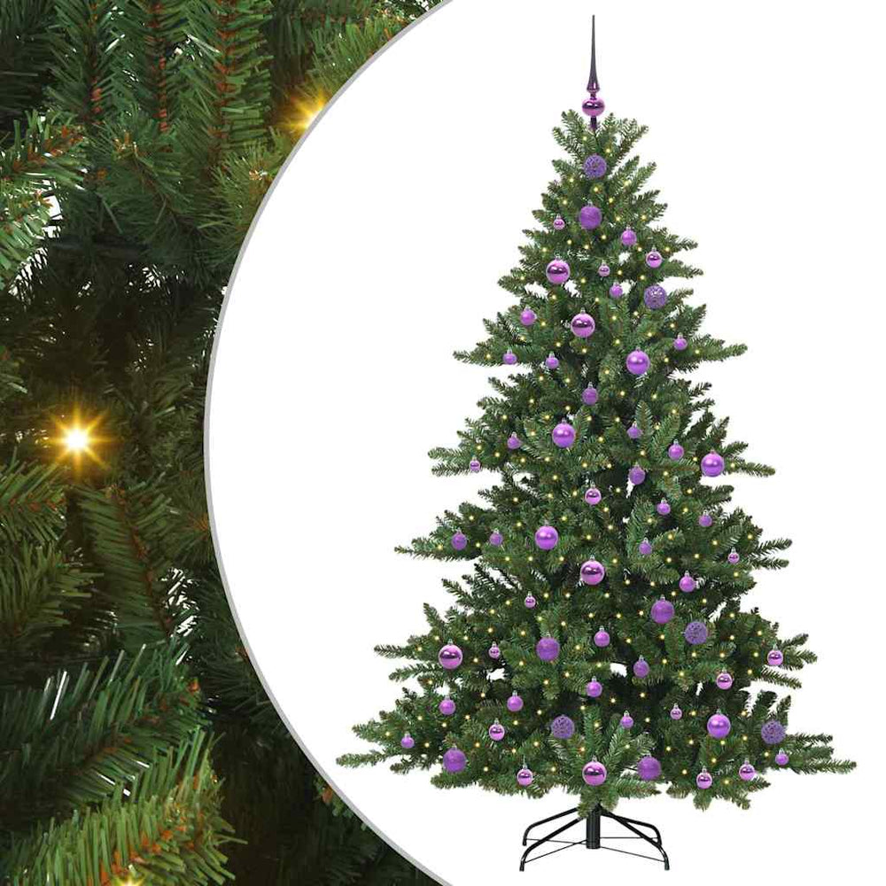 Artificial Foldable Christmas Tree Green 180 cm PVC and Steel