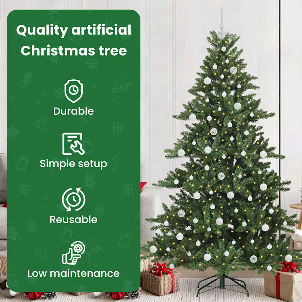 Dirbtinė Sulankstoma Kalėdų Eglutė su 300 LED Žalia 210 cm PVC
