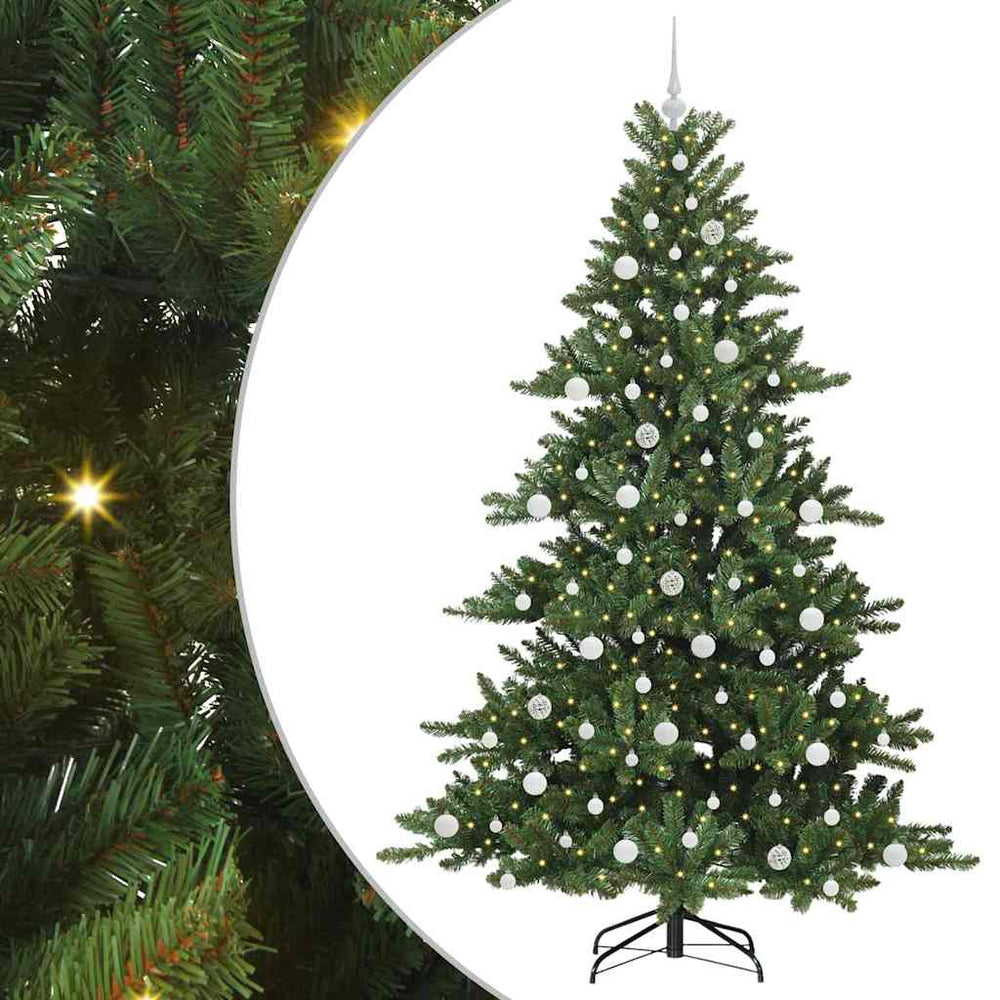 Artificial Foldable Christmas Tree with 300 LED Green 210 cm PVC