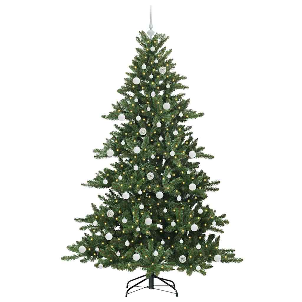 Dirbtinė Sulankstoma Kalėdų Eglutė su 300 LED Žalia 210 cm PVC