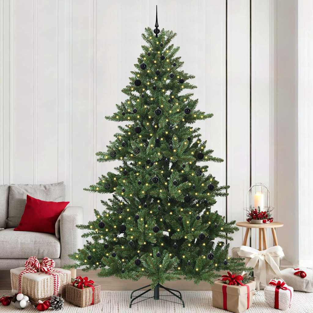 Artificial Folding Christmas Tree Green 240 cm PVC and Steel