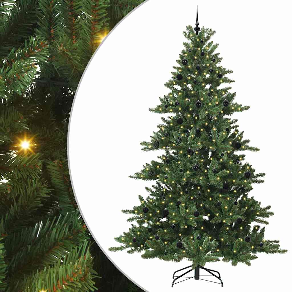 Artificial Folding Christmas Tree Green 240 cm PVC and Steel