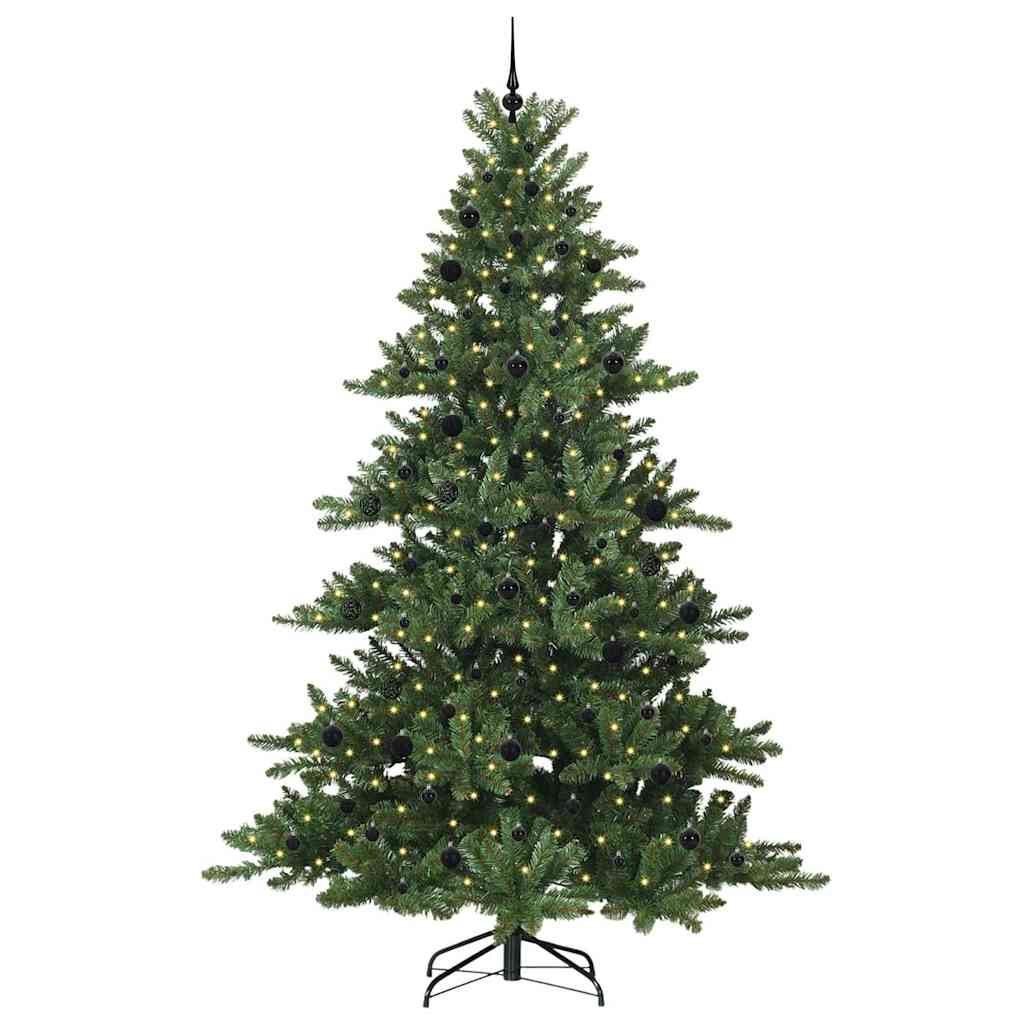 Artificial Folding Christmas Tree Green 240 cm PVC and Steel