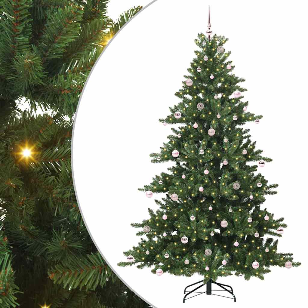 Artificial Folding Christmas Tree Green 240 cm PVC and Steel