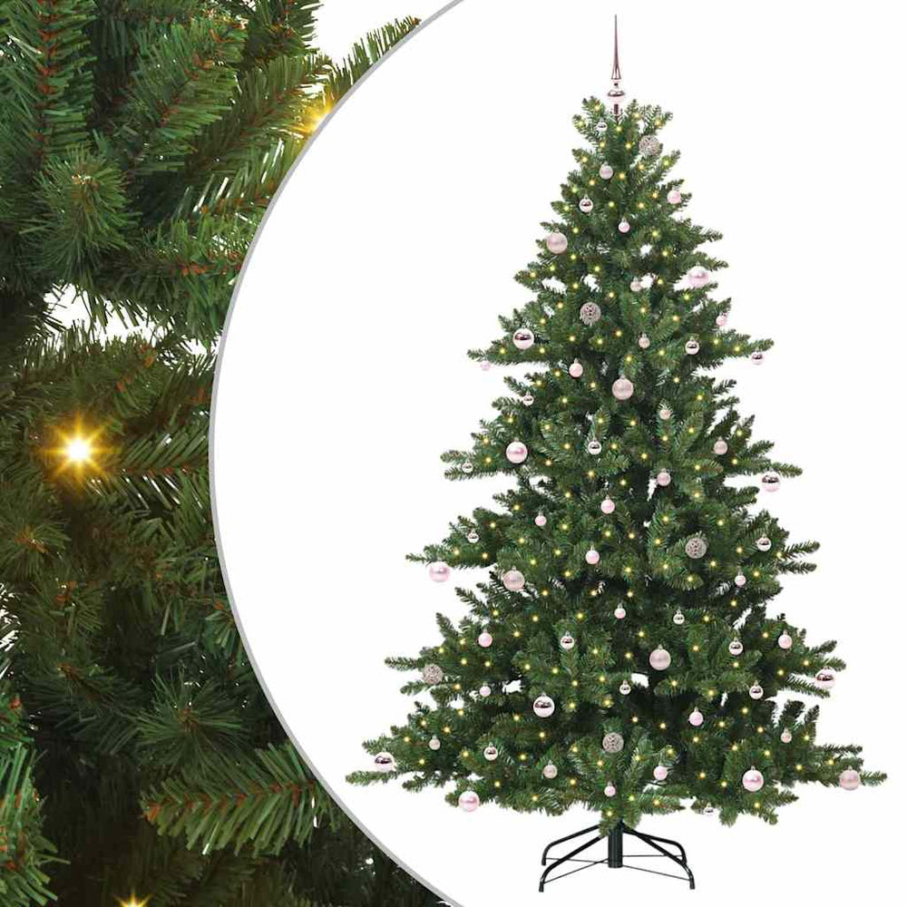 Artificial Folding Christmas Tree Green 240 cm PVC and Steel
